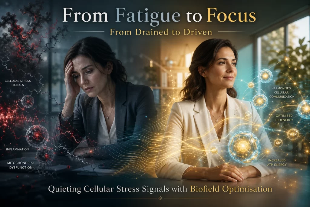From fatigue to focus - quieting cellular stress signals biofield optimisation