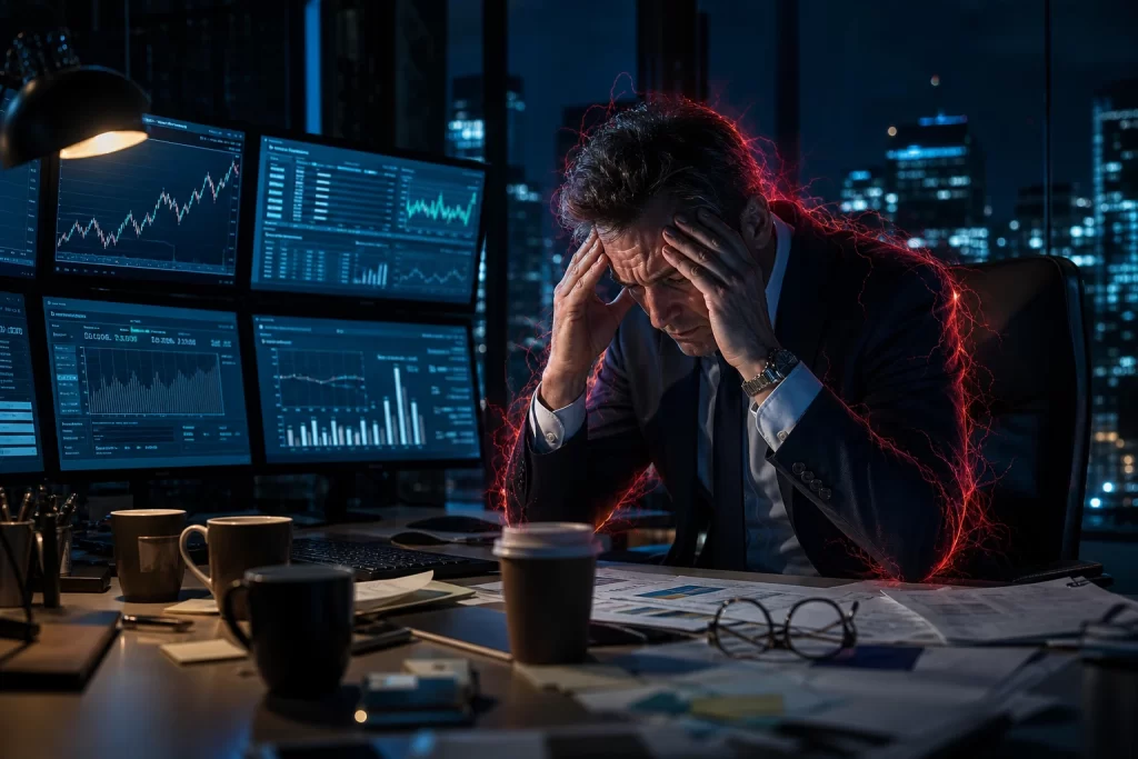 successful but exhausted executive