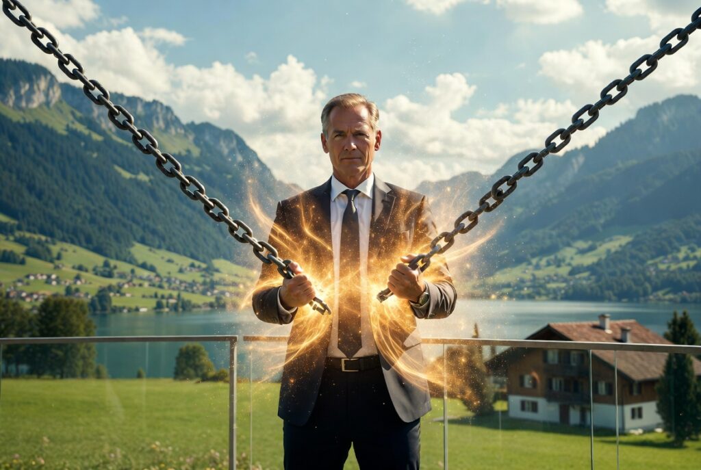 mann schweiz befreiung vom stress