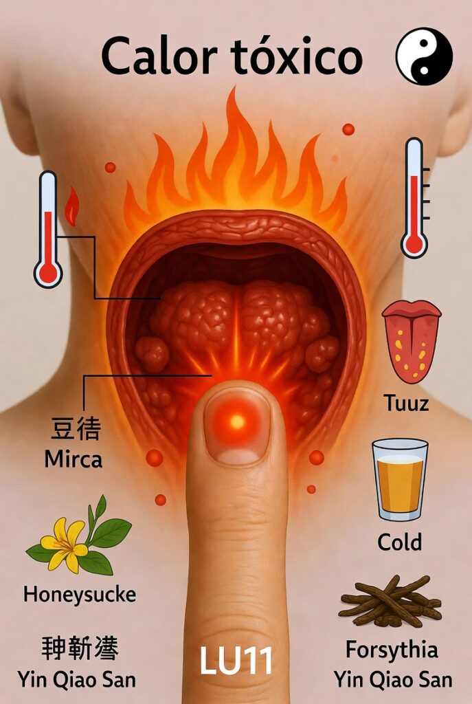 calor toxico en el pulmon