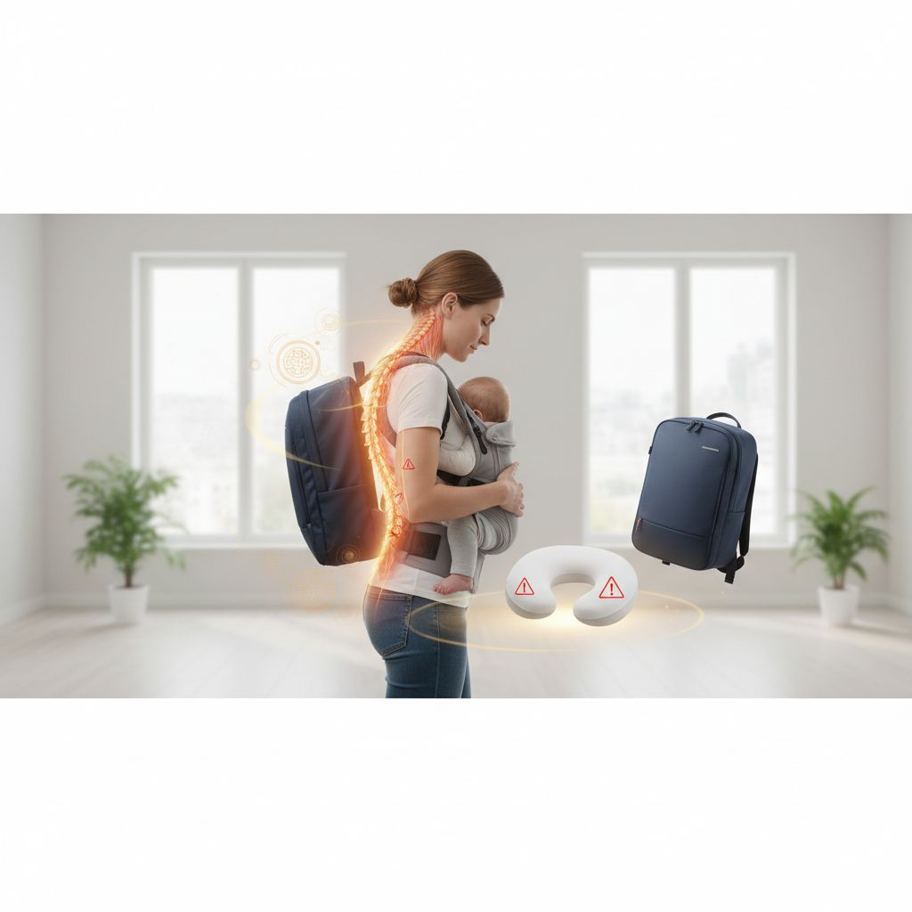 woman carrying baby ergonomic