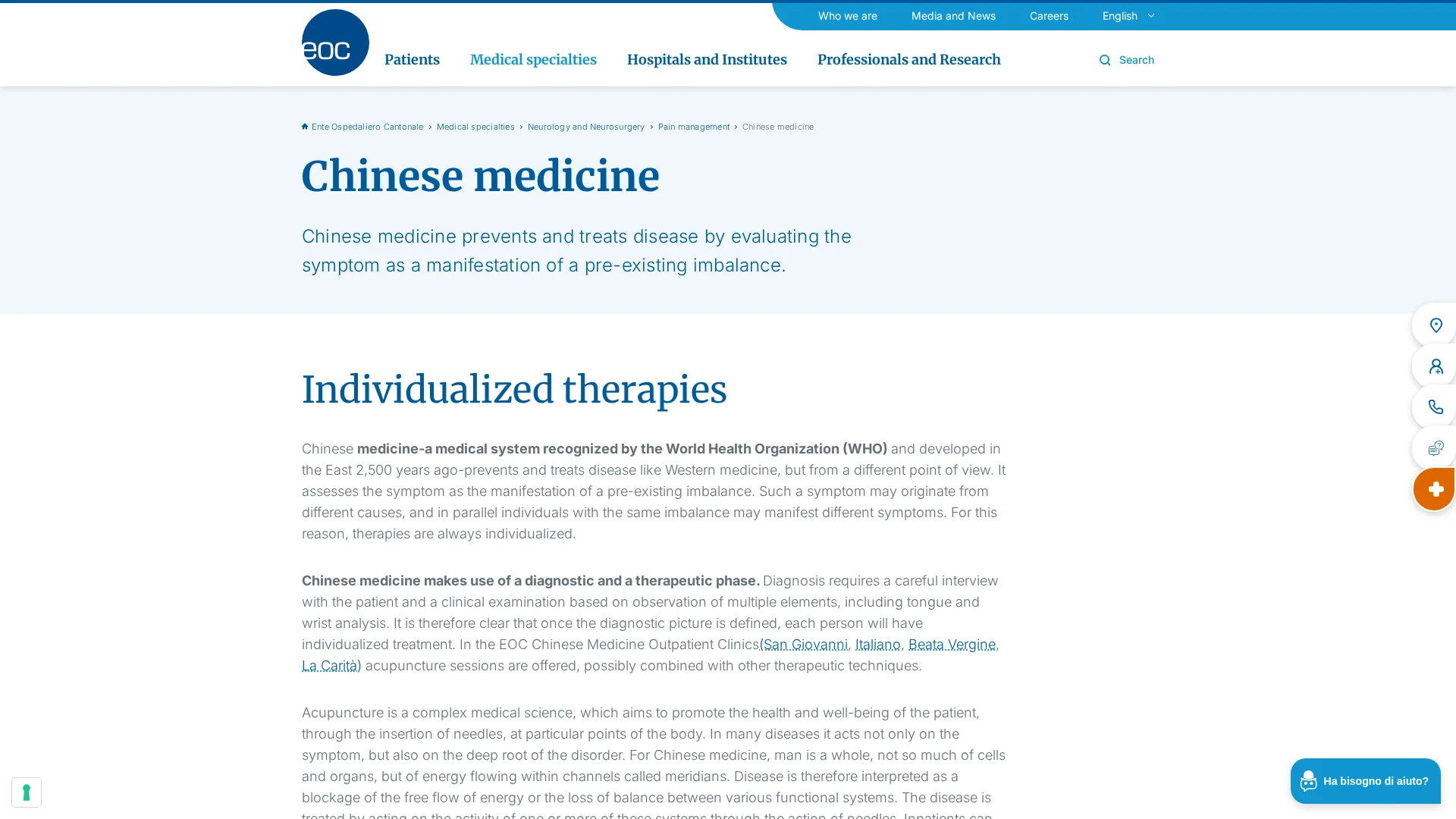 EOC Chinese Medicine Outpatient Clinic