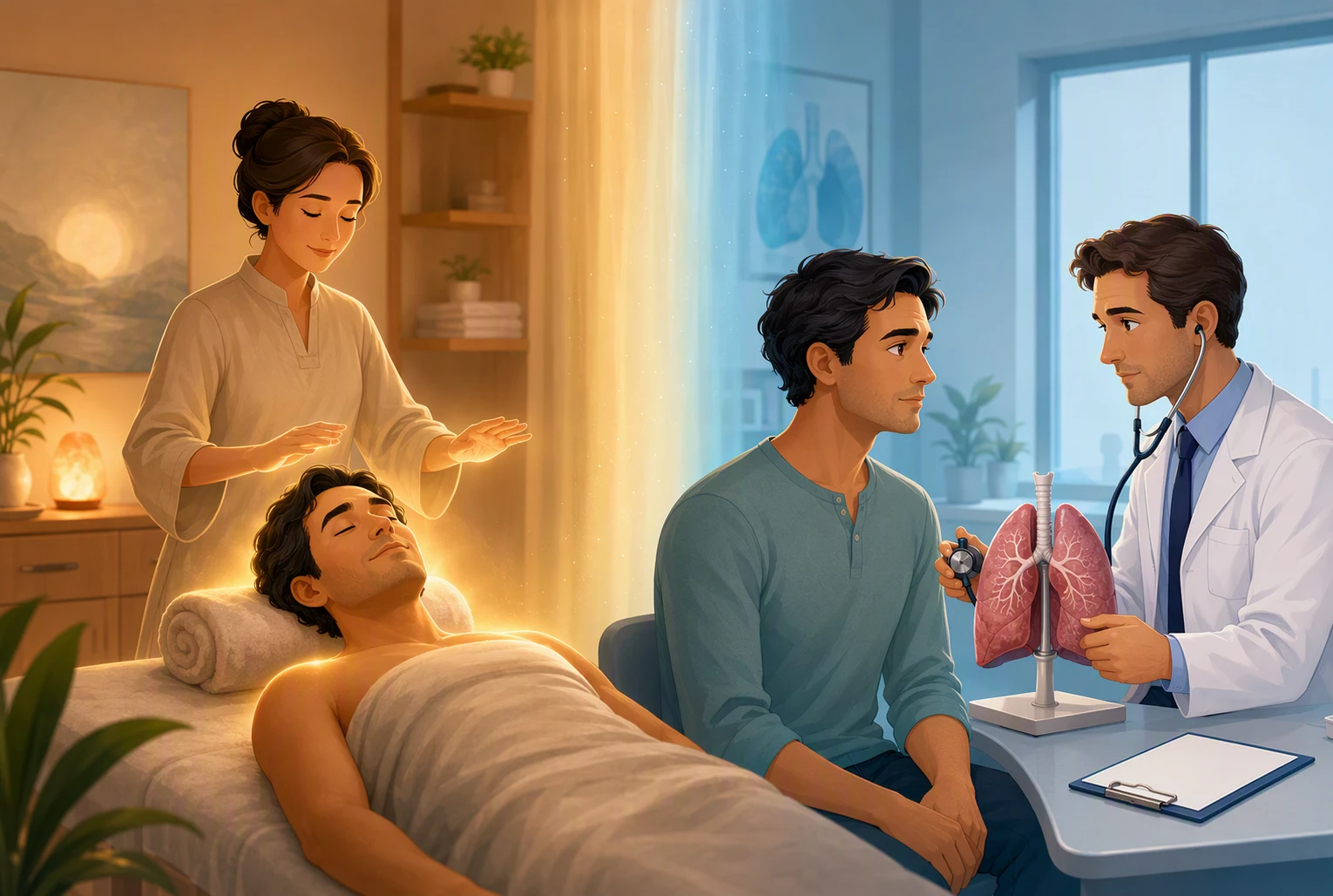 Relief versus healing process comparison