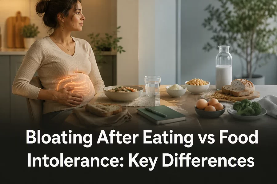 bloating after eating vs food intolerance: key differences