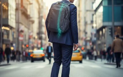 Man carrying an ergonomic backpack