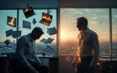 Burnout vs Depression man