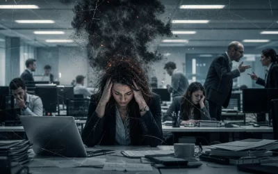 exhausted and stressed employees