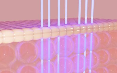 Serum and vitamin drop on skin cell