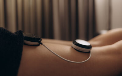Close-Up of Medical Treatment Device on Bare Skin in Relaxed Setting