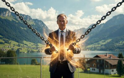 Mann Schweiz Befreiung vom Stress